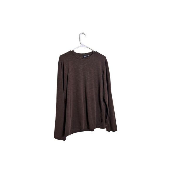 Boss Hugo Boss Slim Fit Brown Men Long Sleeve Shirt Size Large - Picture 1 of 7
